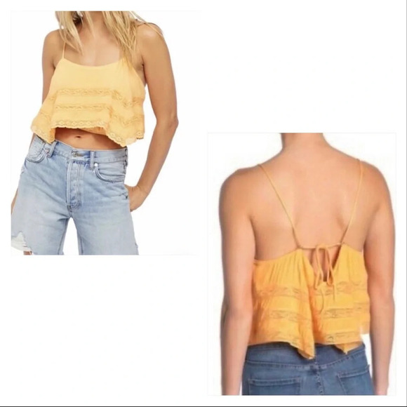 Free People NWT Orange Home Again Camisole - Picture 3 of 16